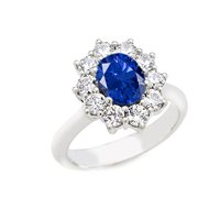 Anello Gazzola Gioielli Donna in Oro bianco Zaffiro 2.93 Ct AN-1641-16-1-15-Z-OV-N-9X7-G-SI - AN-1641-16-1-15-Z-OV-N-9X7-G-SI